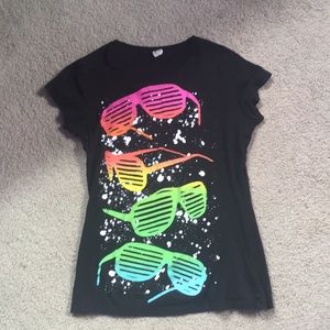 Colorful sunglasses tee shirt